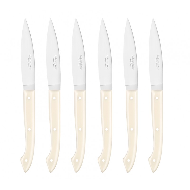 Wood box of 6 Capucins knives resin handle