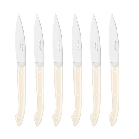 Wood box of 6 Capucins knives resin handle