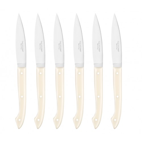 Wood box of 6 Capucins knives resin handle