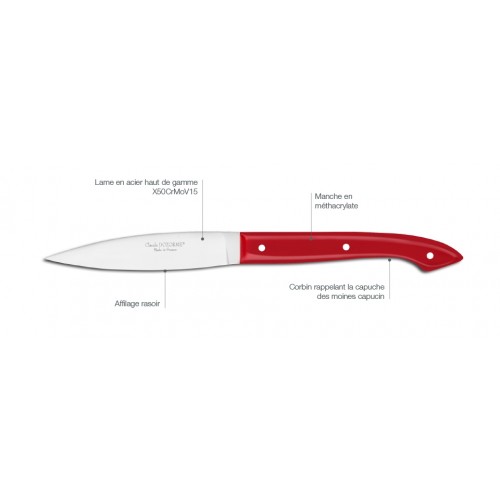 Coffret hêtre 6 couteaux de table Capucin manche nacrine