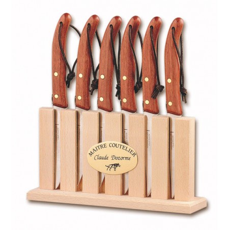 Piano 6 couteaux Grillade manche bois exotique Piano 6 couteaux Grillade manche bois exotique