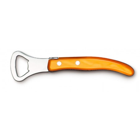 Berlingot bottle opener in resin handle