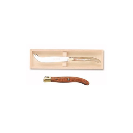 Coffret couteau à fromage super Laguiole mitre laiton Coffret couteau à fromage super Laguiole mitre laiton