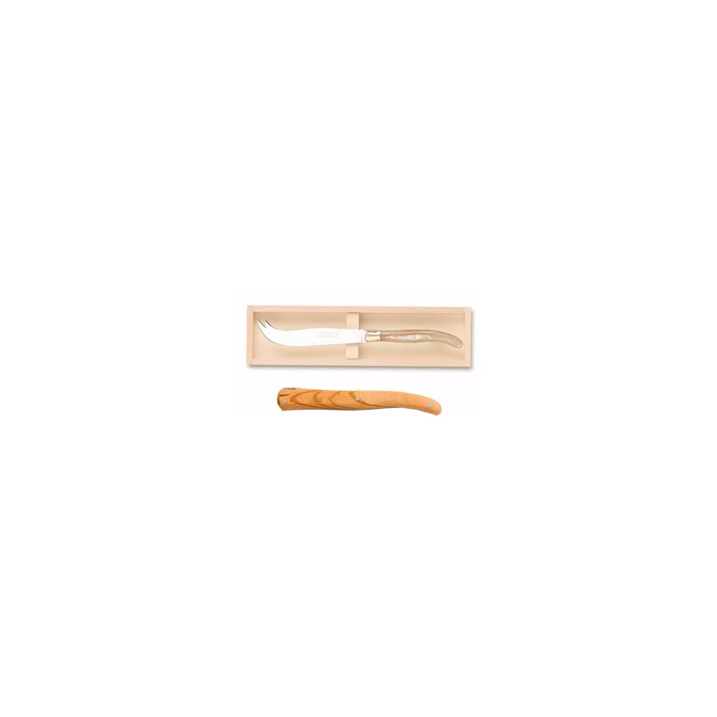Wood box of Laguiole cheese knife no bolster