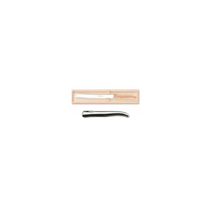 Wood box of Laguiole bread knife no bolster