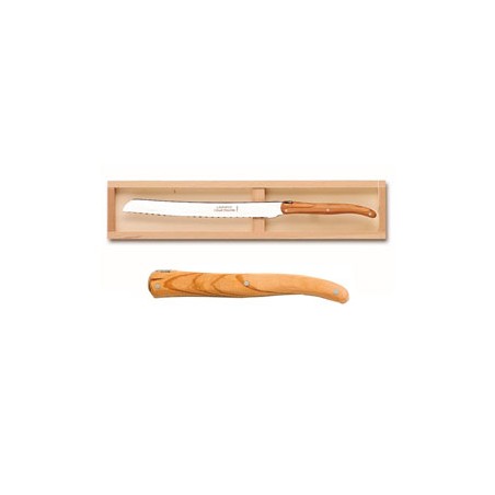 Wood box of Laguiole bread knife no bolster