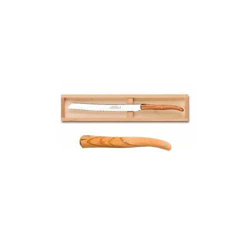 Wood box of Laguiole bread knife no bolster