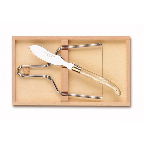 Coffret lyre à foie gras super Laguiole mitre laiton