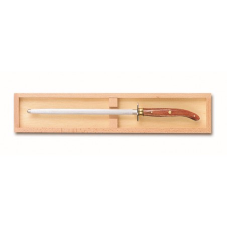 Wood box of Laguiole sharpener brass bolster