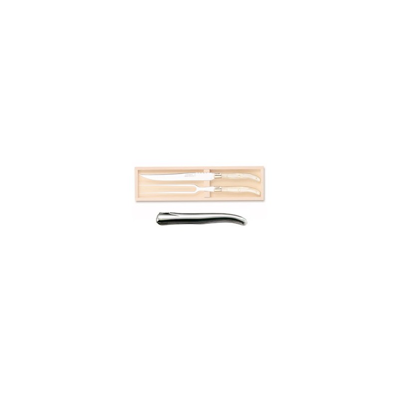 Wood box of Laguiole 2P carving set no bolster