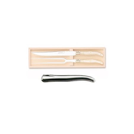 Wood box of Laguiole 2P carving set no bolster