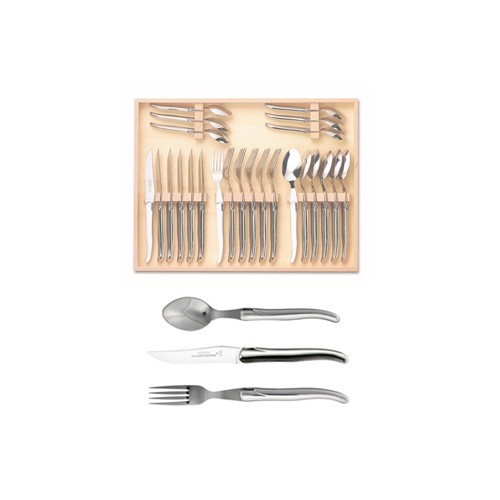Coffret ménagère 24 pièces super Laguiole plein manche