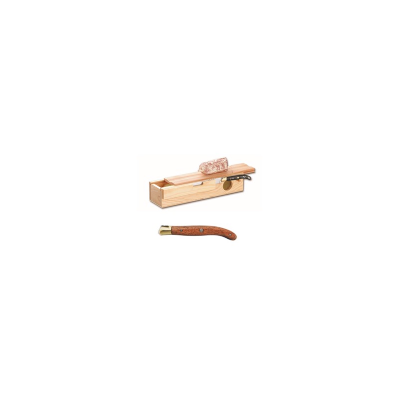 Sausage box + Laguiole carving knife brass bolster