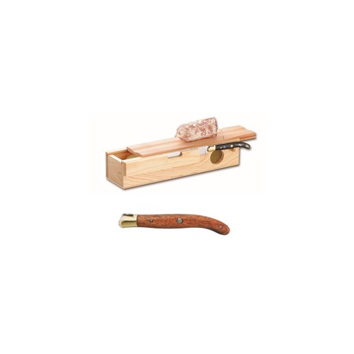 Sausage box + Laguiole carving knife brass bolster