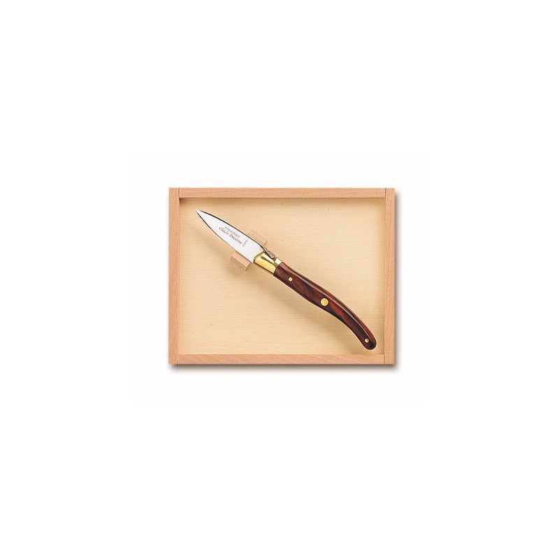 Coffret hêtre fusil de cuisine Laguiole mitre inox manche nacrine ivoirine Coffret hêtre fusil de cuisine Laguiole mitre inox manche nacrine ivoirine