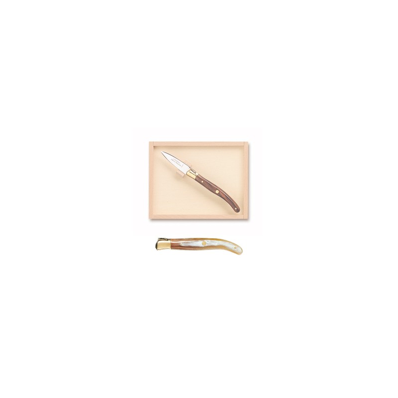 Coffret lancette à huître super Laguiole mitre laiton Coffret lancette à huître super Laguiole mitre laiton