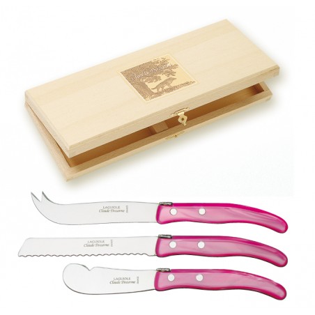 Wood box of Berlingot 3P breakfast set resin handle