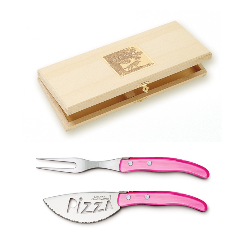 Wood box of Berlingot pizza set resin handle