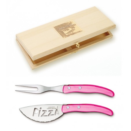 Wood box of Berlingot pizza set resin handle