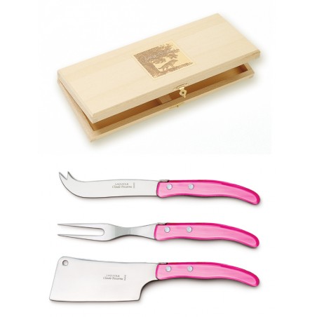 Coffret hêtre spécial fromage Berlingot manche nacrine Coffret hêtre spécial fromage Berlingot manche nacrine
