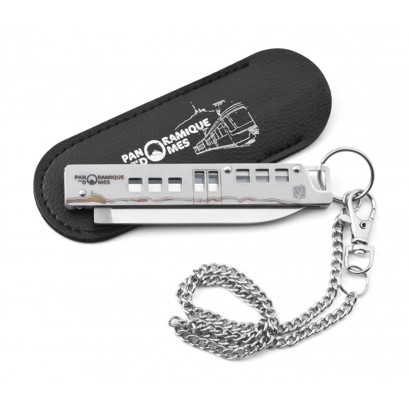 Thiers Securiflex pocket knife stainless steel handle round design Thiers Securiflex pocket knife stainless steel handle round design