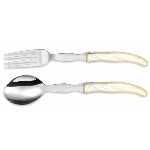 Berlingot serving set in resin handle