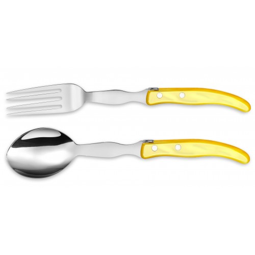 Berlingot serving set in resin handle