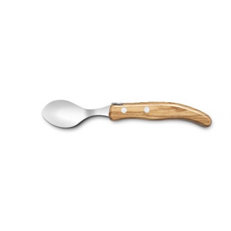 Cuillère à café / dessert Laguiole Berlingot manche bois par Claude Dozorme