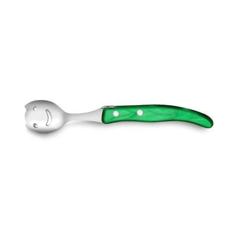 Berlingot avocado spoon resin handle