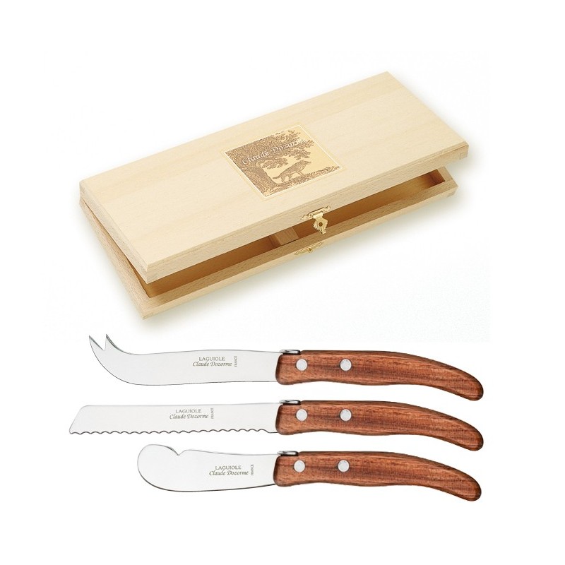 Coffret hêtre 3 pièces petit déjeuner Berlingot manche bois
