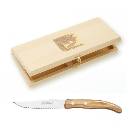 Wood box berlingot 12 knives wood handle