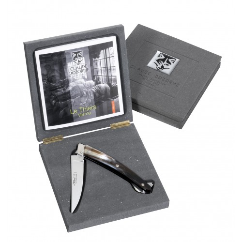 Couteau de poche le Thiers Verrou inclusions par Claude Dozorme