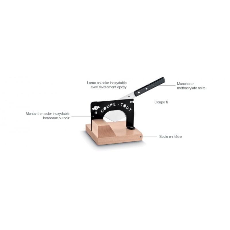 Coupe tout Claude Dozorme lame blanche manche nacrine noir