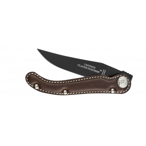 Le Baroudeur Laguiole pocket knife with leather handle
