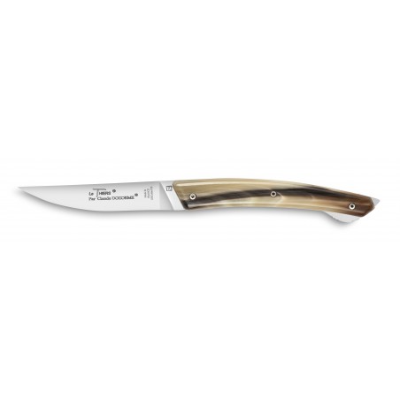 Box of Thiers pocket knife with lock system light horn handle with hand decoration