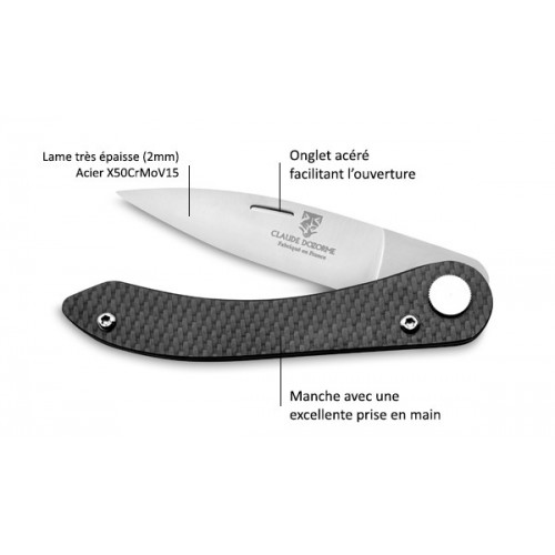 Le Capucin pocket knife from our countryside olive handle by Claude Dozorme