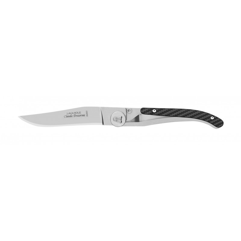 Liner Lock Laguiole pocket knife carbon handle