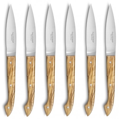 Box beech 6 table knives Capucin pearl handle
