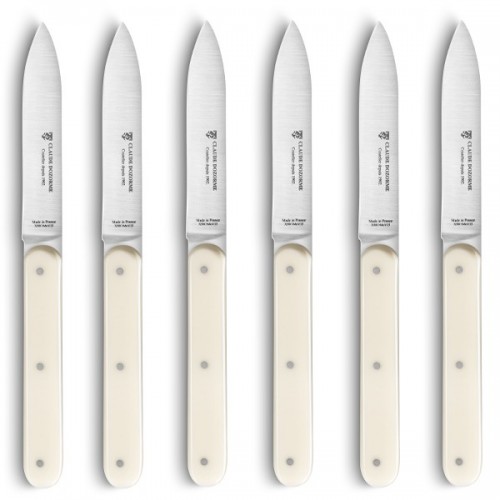 Coffret 6 couteaux à steak Navette 6.16 manche nacrine