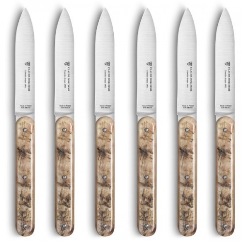 Coffret chêne couteaux à steak Navette prestige manche bélier