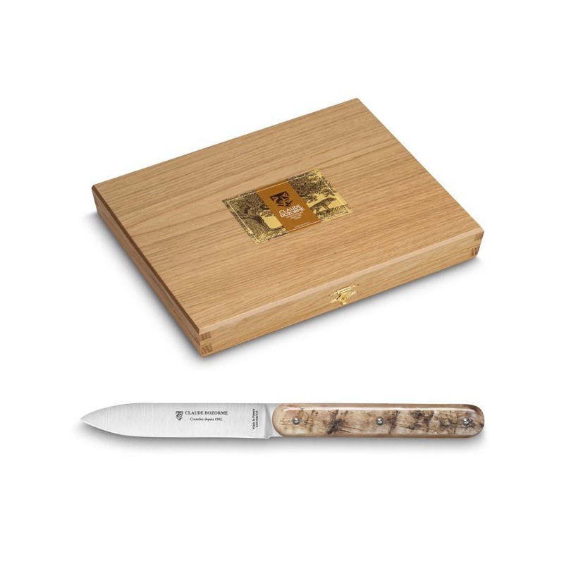 Coffret chêne couteaux à steak Navette prestige manche bélier