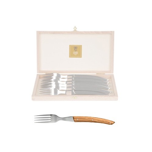Coffret 6 couteaux Thiers à steak manche bois