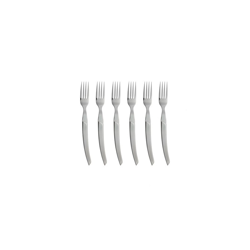 Wood box of 6 Thiers knives stainless steel handle