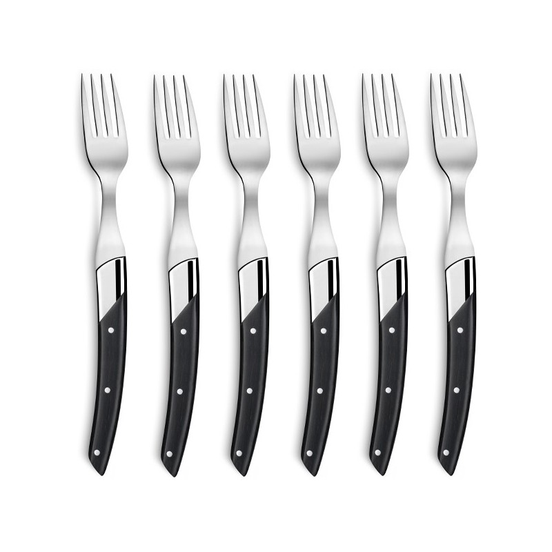Coffret chêne fourchettes Le Thiers® Art Déco manche bois précieux
