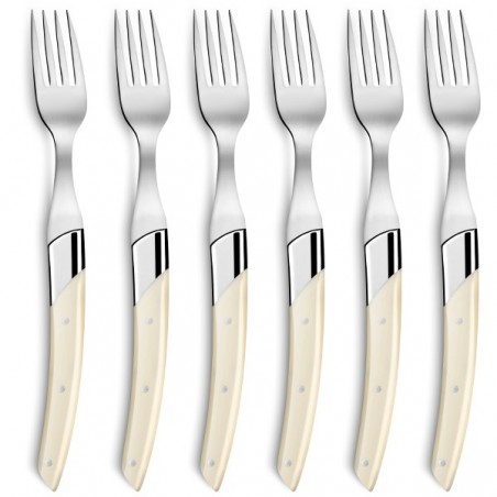 Coffret chêne fourchettes Le Thiers® Art Déco manche ivoirine