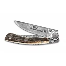 Thiers Liner Lock pocket knife ram horn handle