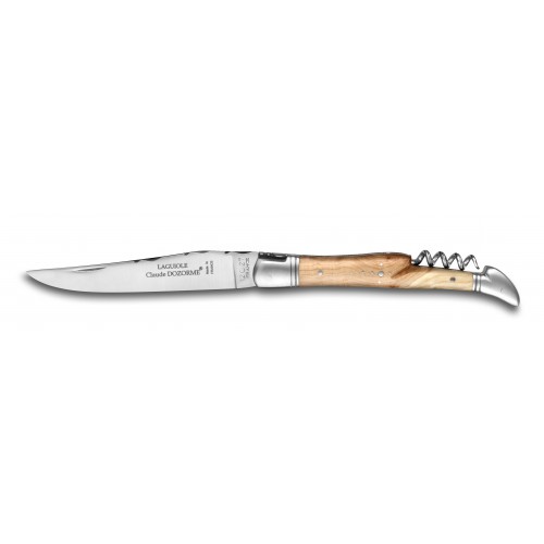Laguiole pocket knife 4"3/4 + corkscrew rosewood handle and brass bolster