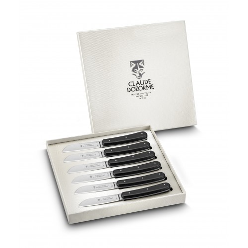 Wood box of 6 London steak knives