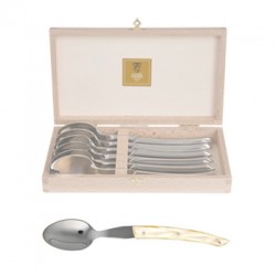Coffret hêtre 6 cuillère à soupe Le Thiers® manche nacrine
