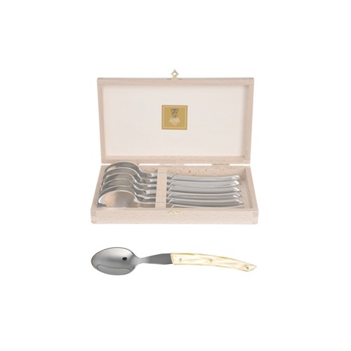 Coffret hêtre 6 cuillère à soupe Le Thiers® manche nacrine